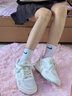 匹克留白態(tài)極板鞋女秋季新款透氣休閑鞋子低幫增高百搭運(yùn)動(dòng)鞋女鞋 【女款】超輕白色/綠 38 曬單實(shí)拍圖