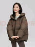 雪中飛新款抽繩經(jīng)典連帽廓形短款羽絨服百搭按扣口袋鴨絨防風(fēng)防寒時(shí)尚 巧克力|7319 M 165/88A 曬單實(shí)拍圖