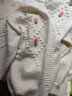 babyjianle兒童毛衣春款寶寶韓版洋氣甜美花朵刺繡球球針織衫開衫外套小女孩 米色 90 曬單實拍圖