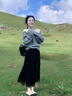 伊離姿2025春秋季新款學(xué)院風(fēng)毛衣半身連衣裙子女裝超火套裝穿搭短裙 灰色毛衣+半裙【套裝】【開(kāi)春穿 M 45/55kg 曬單實(shí)拍圖