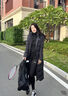李寧（LI-NING）羽絨服長(zhǎng)款男女款厚款防寒保暖外套冬裝乒乓球服 黑色 XXL  曬單實(shí)拍圖