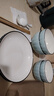 云鴻陶瓷2-6人用碗碟套裝 家用日式餐具創(chuàng)意個性陶瓷碗盤情侶套裝碗筷組合 2碗2盤2勺筷2面碗（藍(lán)南瓜） 曬單實(shí)拍圖