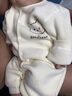G.DUCKKIDS寶寶保暖連體衣春秋冬季加絨哈衣男女小童暖絨外出服嬰兒室內爬服 米色 暖絨包邊連體衣 73cm 曬單實拍圖