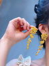 喜兆珠寶 5G精品黃金繁花似錦耳環(huán)時(shí)尚夸張花朵耳環(huán)個(gè)性氣質(zhì)款耳飾 11.86克 曬單實(shí)拍圖