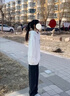 FSHE煙灰色加絨加厚牛仔褲女高腰顯瘦2025冬季新款保暖寬松闊腿直筒褲 黑灰色[加絨] 加厚 L [106-118] 曬單實(shí)拍圖