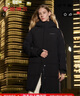 坦博爾羽絨服女中長款運動休閑百搭保暖加厚連帽外套530732Z 黑色 180 曬單實拍圖