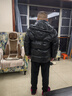 皮爾卡丹黑金白鴨絨羽絨服男女款連帽可脫卸冬季加厚保暖防寒短款抗寒外套 黑色短款 XL 曬單實(shí)拍圖