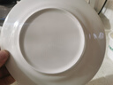 玉蝶景德鎮陶瓷純白色盤(pán)子西餐盤(pán)平盤(pán)碟圓盤(pán)菜盤(pán)骨瓷吐骨碟點(diǎn)心盤(pán)家用 7英寸白色平盤(pán)10個(gè)裝 曬單實(shí)拍圖
