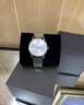 安普里奧·阿瑪尼（Emporio Armani）手表男 經(jīng)典皮帶石英簡約時尚男士腕表情人節(jié) 蛇年新年禮物送男友 24年款極簡風銀白色表盤AR11599 曬單實拍圖