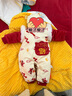 優(yōu)奇滿(mǎn)月寶寶國風(fēng)紅色衣服秋冬季嬰兒過(guò)年喜慶連體衣保暖拜年周歲禮服 福袋瑞龍【不含配飾】 66cm 曬單實(shí)拍圖