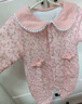 宜爽兒嬰兒連體衣春秋冬季寶寶衣服夾棉襖加厚套裝 加厚-粉碎花 90cm 曬單實拍圖
