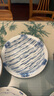 波佐見(jiàn) 日本進(jìn)口復古青花西餐具套裝圓形陶瓷意面冷菜大盤(pán)子創(chuàng  )意家用 花自盛開(kāi)盤(pán)【20.5cm*4cm】凹凸感 曬單實(shí)拍圖