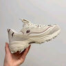 斯凱奇（Skechers）女鞋摩卡熊復古老爹鞋厚底增高緩震休閑鞋896145 自然色/粉紅色/NTPK 38 曬單實拍圖