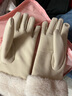 回力德絨手套女冬季保暖加絨加厚毛絨手套戶(hù)外騎行防風(fēng)防寒觸屏開(kāi)車(chē) 米色 均碼 曬單實(shí)拍圖
