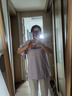 駱駝冰感神T恤男女同款2025春夏夏日?qǐng)A領(lǐng)休閑套頭衫寬松短袖 N050，白藤紫，男女同款 【冰感重磅230G】 L 曬單實(shí)拍圖