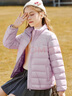 ASK JUNIOR90絨女童羽絨外套秋冬保暖兒童休閑輕薄羽絨服運(yùn)動(dòng)風(fēng) 紫色 160  曬單實(shí)拍圖