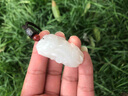 春龍珠寶 大嘴貔貅吊墜 和田羊脂白玉掛件男女情侶款皮丘掛件玉佩項(xiàng)鏈 支持訂做 刻字 小號(hào) 曬單實(shí)拍圖