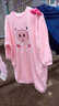紛資言?xún)和虑锒緦殞氝B體睡袋加厚法蘭絨男女中童珊瑚絨小女孩睡裙 你粉豬長(cháng)袖睡裙 90 身高90-105CM 曬單實(shí)拍圖