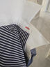 Navigare意大利小帆船長(cháng)袖襯衫女士春季顯瘦時(shí)尚條紋襯衣純棉撞色翻領(lǐng)寸衫 暗珠寶藍/白 L 曬單實(shí)拍圖