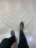 TOP GLORIA皮鞋男大頭皮鞋男真皮圓頭商務(wù)休閑鞋頭層牛皮男鞋增高厚底 深棕色 37 比標(biāo)準(zhǔn)碼偏大一碼 曬單實(shí)拍圖