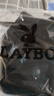 花花公子（PLAYBOY）T恤男長(cháng)袖秋冬季男士polo打底衫寬松潮流上衣服休閑男裝 黑色 2XL 曬單實(shí)拍圖