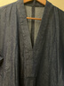 LESS【迅系列】和服款連衣裙女廓形寬松短袖V領牛仔裙2O4G13820 993牛仔深蘭 M 曬單實拍圖