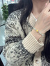 中國黃金（CHINA GOLD）輕奢玫瑰花手鏈女足金和田玉手串生日禮物女送女友老婆結婚紀念日 足金玫瑰花手串和田玉-京速達 曬單實(shí)拍圖