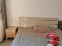 中偉實(shí)木橡膠木床頭柜家用床邊小戶(hù)型柜子收納柜儲物柜原木色 曬單實(shí)拍圖