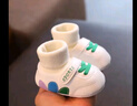 春秋季嬰兒棉軟底學(xué)步鞋0-1歲3-6-12個月保暖男女寶寶襪子鞋襪子 綠色羅口不掉鞋（春秋款） 單層 14 碼6-9個月寶寶（內(nèi)長12cm） 曬單實拍圖