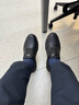 斯凱奇（Skechers）男商務(wù)休閑運動皮鞋男鞋一腳蹬緩震軟底商務(wù)鞋通勤鞋205046 全黑色/BBK 41.5 曬單實拍圖