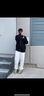 港仔文藝男@ 灰色運(yùn)動褲子男春秋2025新款日系青少年直筒休閑褲 花灰色 S 曬單實(shí)拍圖