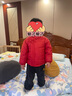 papa爬爬冬季兒童棉服男女童新中式過年上衣喜慶洋氣新年寶寶年服 紅色 110cm 曬單實(shí)拍圖