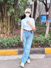 鉑朗尼奧莫代爾高領(lǐng)短袖女半高領(lǐng)五分袖T恤女士春秋莫代爾螺紋中袖體恤修 白色[正肩t恤女冰絲短袖女高 XL建議115-126斤 均碼 曬單實(shí)拍圖