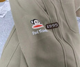 大嘴猴（paul frank）褲子男士秋季休閑褲男褲寬松運動(dòng)小腳束腳衛褲男 卡其色加絨 L 曬單實(shí)拍圖