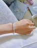 周大生銀手鐲足銀光版磨砂實(shí)心銀鐲子簡約送女友老婆七夕情人節(jié)生日禮物 足銀光版磨砂手鐲【約15g】 曬單實(shí)拍圖