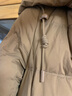 歐黎蔓高端美拉德長款羽絨服女2023冬季新款品牌白鴨絨保暖過膝外套 淺咖色 165/88A/M 曬單實(shí)拍圖