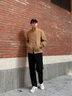 Scofield男裝25年春季新款時(shí)尚通勤商務(wù)休閑長袖外套簡約男士夾克 卡其色 L 175 曬單實(shí)拍圖