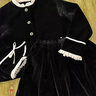 皮爾卡丹（pierre cardin）女童小香風(fēng)套裝半身裙春秋新款中大兒童韓版時尚淑女風(fēng)短裙兩件套 黑色 150cm 曬單實拍圖