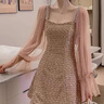馨蘭芙曼主播直播上鏡服裝網(wǎng)絡(luò)直播衣服裝女衣服甜美可愛(ài)顯瘦連衣裙 橡皮粉 L 曬單實(shí)拍圖