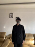LAXSESU夏季黑色襯衫男士短袖職業(yè)商務(wù)正裝休閑潮流修身工作畢業(yè)服白襯衣 黑色【長(cháng)袖】:1件襯衫 XL 曬單實(shí)拍圖