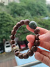 佩大師沉香木手串男盤(pán)玩佛珠和田玉吉祥貔貅手鏈女文玩轉運珠復古手把件 和田玉貔貅沉香木手串 曬單實(shí)拍圖
