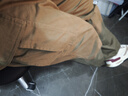 森馬（Semir）休閑褲男冬季情侶寬松直筒工裝褲磨毛抓絨多口袋時(shí)尚101724127202 曬單實(shí)拍圖