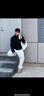 港仔文藝男@ 灰色運(yùn)動褲子男春秋2025新款日系青少年直筒休閑褲 花灰色 S 曬單實(shí)拍圖