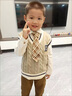 G.DUCKKIDS童裝一歲寶寶衣服男童套裝春秋新款兒童外套卡通恐龍棒球服三件套 咖啡色三件套 80 （建議寶寶8-10公斤 12-24個 曬單實拍圖