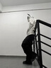 辰衣純美式杜賓犬小惡魔設(shè)計(jì)感連帽開衫衛(wèi)衣男女秋冬加絨加厚設(shè)計(jì)感外套 白灰色（加絨優(yōu)質(zhì)版） M 曬單實(shí)拍圖