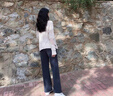 FitonTon休閑褲女冬款麥穗紋針織褲加絨加厚雪尼爾闊腿褲潮流百搭保暖褲子 曬單實(shí)拍圖