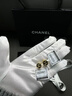 香奈兒（Chanel）24C女士耳環(huán)黑金雙C圓形豆豆浮雕耳釘七夕禮物 曬單實拍圖