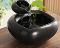 陶瓷小型噴泉流水器家居招財流水擺件循環(huán)水風(fēng)水輪辦公室桌面禮品 粉絲專(zhuān)享價(jià)細水長(cháng)流方款+黑色 曬單實(shí)拍圖