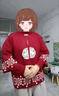 啄木鳥(niǎo)2025新中式媽媽秋裝針織兩件套中老年女秋冬國風(fēng)毛衣本命過(guò)年外套 紅色加絨 XL (建議115-125斤) 曬單實(shí)拍圖