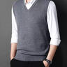 鄂爾多斯市100%純羊絨毛衫男士加厚背心秋冬款無(wú)袖馬甲針織V領(lǐng)羊 2108中灰 175/XL（建議140-155斤穿） 曬單實(shí)拍圖